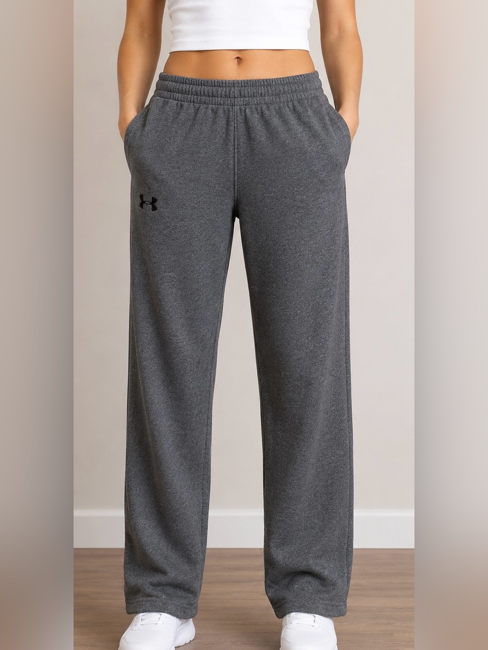 Under Armour Gray Fleece Lounge Pants Unisex Size Small